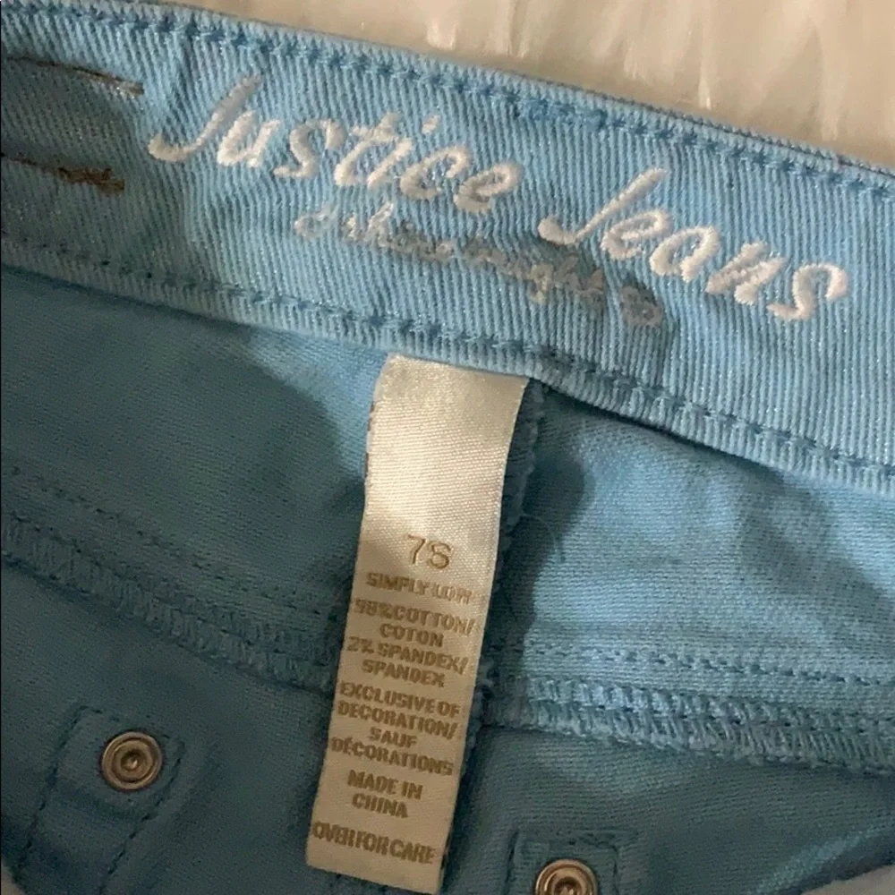 Justice blue jeans‎ size 7 Slim Simply Low